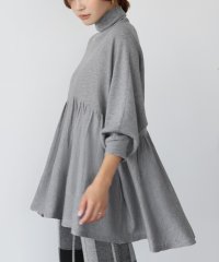 ELFRANK/エルフランク ELFRANK ギャザー切替えチュニックニットプルオーバー/506887647
