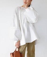 ELFRANK/エルフランク ELFRANK バックリボンボリューム袖コットンブラウス【洗える】/506887649