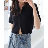 Girly Doll/ガーリードール Girly Doll Wジップ半袖ニットカーディガン/506888031