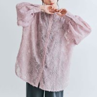 KiraKiraShop/キラキラショップ KiraKiraShop シャツ《ジャガードフリンジ長袖シアーシャツ 全4色》 ［jht0012］/506888587