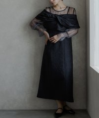 epic day/エピック デイ epic day パーティードレス 結婚式 ドレス ワンピース フロントねじりビスチェドレス オフショル 2way ボリューム袖 長袖 体型カバ/506888599