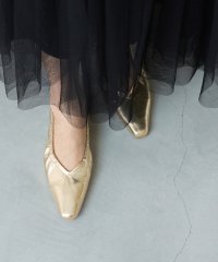 welleg/ウェレッグ welleg ギャザー スクエアトゥ ぺたんこ パンプス/506888651