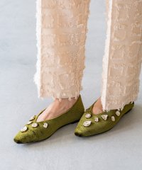 Menue/メヌエ Menue ビジュー ベロア ぺたんこ パンプス/506888652