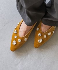 Menue/メヌエ Menue ビジュー ベロア ぺたんこ パンプス/506888652