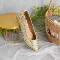 FABBY FABBY./ファビーファビー FABBY FABBY. スパンコールポインテッドフラットパンプス/506888848