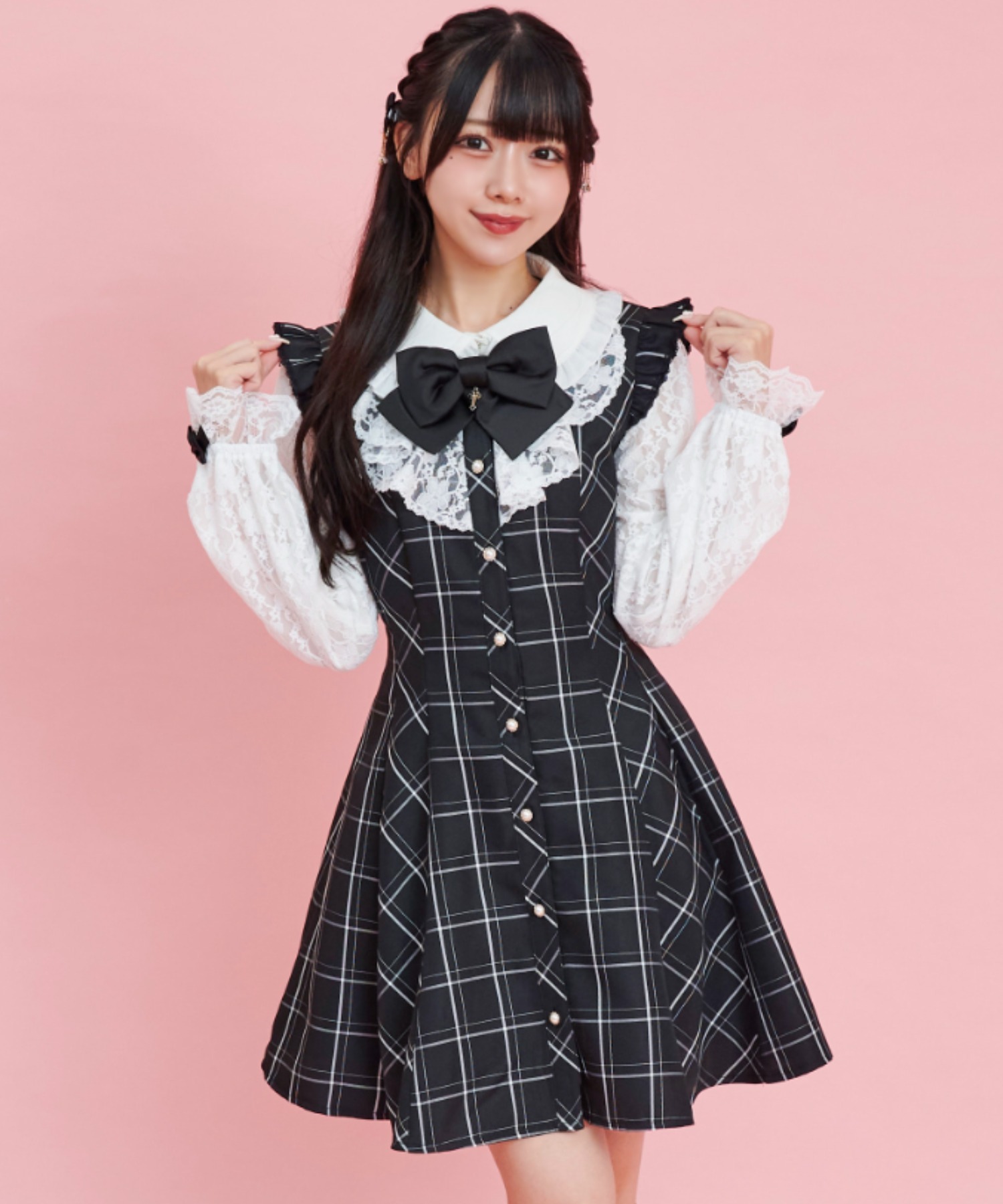 シークレットハニー Secret Honey レースラッフルワンピース シークレットハニー Secret Honey レースラッフルワンピース