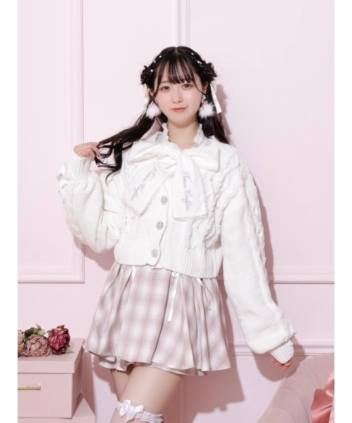 【新品タグ付き】ノエミー お嬢さんメニーパールビジューフェザーカーディガン ノエミー NOEMIE お嬢さんメニーパールビジューフェザー