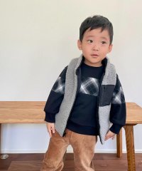 COMME CA ISM KIDS/ポリエステルタフタ×ボア 中綿リバーシブルベスト(ベビーサイズ)/506873563
