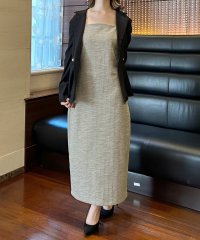 JULIA BOUTIQUE/ジュリアブティック JULIA BOUTIQUE ツイードキャミワンピース [24502 ロング丈 マキシ丈 タイト レディース ブラック 黒 ]/506886131