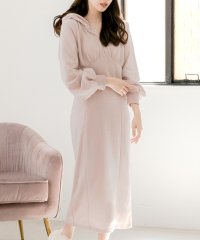 JULIA BOUTIQUE/ジュリアブティック JULIA BOUTIQUE ジップアップスウェットワンピース [24510 長袖 マキシ タイト 無地 レディース ブラック 黒 ホワイト/506886137