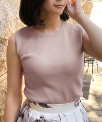 JULIA BOUTIQUE/ジュリアブティック JULIA BOUTIQUE Uネック・パーソナルカラーニットトップス [24517 ノースリーブ ミドル 無地 Uネック レディース ブラ/506886161