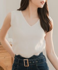 JULIA BOUTIQUE/ジュリアブティック JULIA BOUTIQUE Vネック・パーソナルカラーニットトップス [24517 ノースリーブ ミドル 無地 Vネック レディース ブラ/506886166