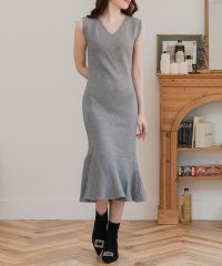 JULIA BOUTIQUE/ジュリアブティック JULIA BOUTIQUE 丈が選べるVネックマーメイドニットワンピース [24529 ノースリーブ ミドル ロング マキシ タイト 無地/506886230
