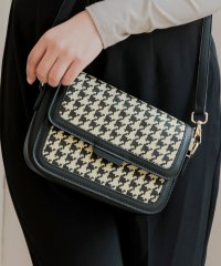 JULIA BOUTIQUE/ジュリアブティック JULIA BOUTIQUE 千鳥柄ショルダーバッグ [24639 チェック柄 総柄 かばん 鞄 カバン ブラック 黒 ]/506886277