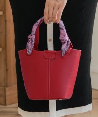 JULIA BOUTIQUE/ジュリアブティック JULIA BOUTIQUE スカーフ付き2wayハンドバッグ [24643 無地 チェック柄 合皮 合成皮革 リボン レディース かばん /506886284