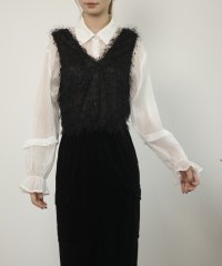 DRESS+/ドレスプラス DRESS+ ベスト フリンジベスト 前後2WAY ショート丈/506886351