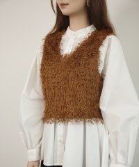DRESS+/ドレスプラス DRESS+ ベスト フリンジベスト 前後2WAY ショート丈/506886351