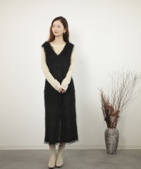 DRESS+/ドレスプラス DRESS+ フリンジ フェザーヤーン キャミワンピース/506886354