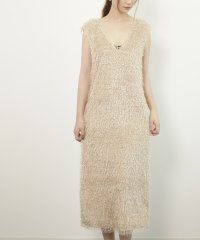 DRESS+/ドレスプラス DRESS+ フリンジ フェザーヤーン キャミワンピース/506886354