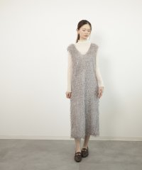 DRESS+/ドレスプラス DRESS+ フリンジ フェザーヤーン キャミワンピース/506886354