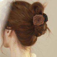 shoppinggo/ショッピングゴー shoppinggo ミニヘアクリップ 花 1個入り 花クリップ バンスクリップ ヘア留め 前髪 かわいい オシャレ 髪飾り 上品 パーティー/506886577
