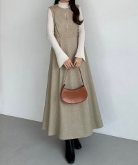 callautia/カラウティア callautia callautia フロントジップウールライクワンピース/506887242