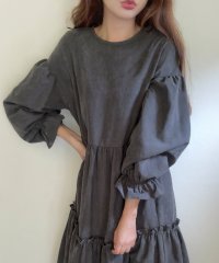 LAUIR/ラウアー LAUIR バックリボンティアードワンピース/506887276
