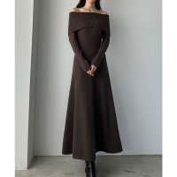 Louere/ルエレ Louere Louere オフショルフレアニットワンピース/506887302