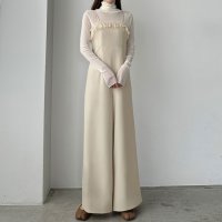 Louere/ルエレ Louere Louere バックレースアップフリルオールインワン/506887318