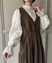 JUNOAH/ジュノア JUNOAH Vネックドロストロングジャンパースカート/506887349