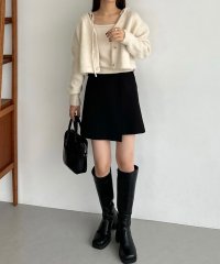 callautia/カラウティア callautia callautia ショートシャギーニットカーデ+肩リボンキャミset/506887354