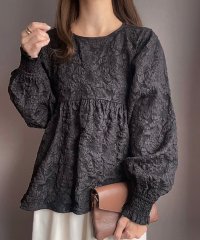 FILLOU/フィルー FILLOU FILLOU フラワージャガードペプラムトップス/506887422