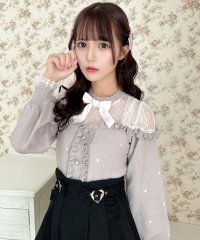 ROJITA/ロジータ ROJITA ハートドット肩開きニットトップス/506889206