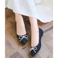 KOBE LETTUCE/コウベレタス KOBE LETTUCE リボンビジューフラットパンプス [I2634]/506889446