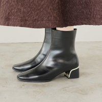Launa lea/ラウナレア Launa lea 5cmゴールドヒールスクエアブーツ(0580)/506889582