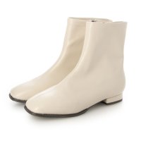 la farfa SHOES/la farfa ラファーファ レディース ストレッチスクエアローヒールブーツ【幅広4E/大きいサイズ/滑りにくい】 5340 アイボリー/506889736