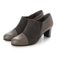 BARCLAY/【本革 / 日本製】 バークレー BARCLAY 太ヒール トラッドスタイル スエードコンビブーティパンプス/506889763