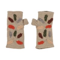 KANKAN/カンカン KANKAN フェザー刺繍ハンドウォーマー/506890476