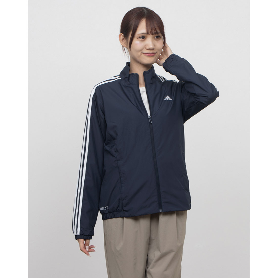 【新品】AIMANT サッカーストライプブルゾン&スカート 新品】AIMANT サッカーストライプブルゾン&スカート