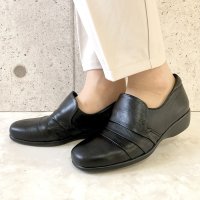HERMOSA/エレモーサ HERMOSA 【日本製】【ゆったり3E幅】【軽量】【柔らか本革】シャーリングスリップインシューズ/506891114