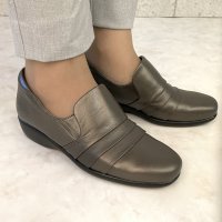 HERMOSA/エレモーサ HERMOSA 【日本製】【ゆったり3E幅】【軽量】【柔らか本革】シャーリングスリップインシューズ/506891114