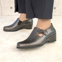 HERMOSA/エレモーサ HERMOSA 【日本製】【ゆったり3E幅】【軽量】【柔らか本革】りぼん付きコンフォートシューズ/506891119