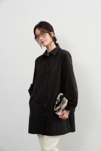 On One's Own/オンワンズオン On One's Own 後タック長袖チュニックシャツジャケット・シャカシャカ素材ポケット付き/506891722
