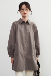 On One's Own/オンワンズオン On One's Own 後タック長袖チュニックシャツジャケット・シャカシャカ素材ポケット付き/506891722