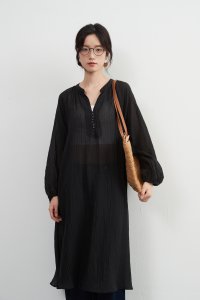 On One's Own/オンワンズオン On One's Own 軽やか素材綿混シアー長袖チュニックワンピ・レイヤードに便利・体系カバー/506891737