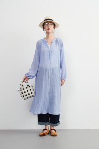 On One's Own/オンワンズオン On One's Own 軽やか素材綿混シアー長袖チュニックワンピ・レイヤードに便利・体系カバー/506891737