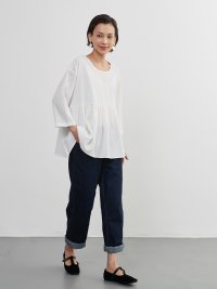 On One's Own/オンワンズオン On One's Own 長袖ギャザートップ・春夏ジャガード・大人ガーリー・体系カバープルオーバー/506891754
