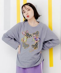 ScoLar/スカラー ScoLar 蝶とスカラーちゃんの刺繍アップリケ ロングスリーブTシャツ/506892776