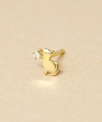 TAKE-UP/テイクアップ TAKE－UP 【 Solo Pierce】[ セカンドピアス] K18ダイヤモンド ネコハーフピアス/506893279