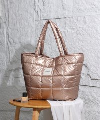 UNGRID bag/アングリッド Ungrid メタリックナイロンキルティング ラージトートバッグ/506893759